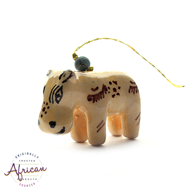 Ceramic Christmas Decoration Hippo