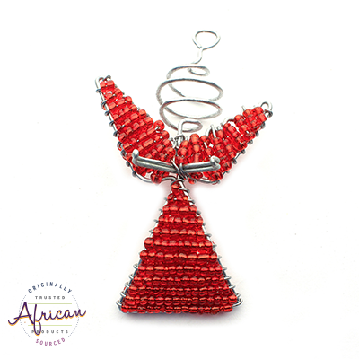 Beaded Christmas Angels (Red)