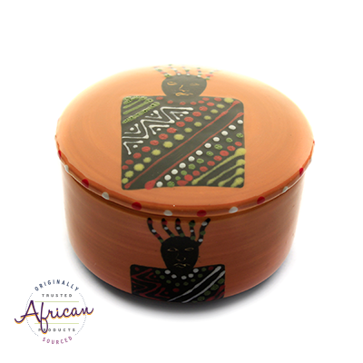 Ceramic Round Trinket Box Zulu