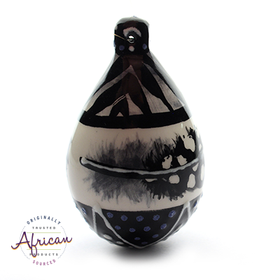 Ceramic Christmas Tear Drop Decoration Ndebele