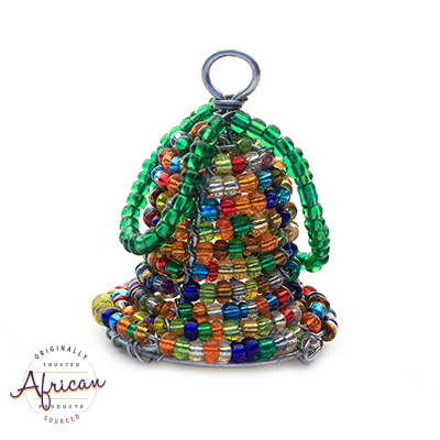 Beaded 3D Christmas Bell (Gold)