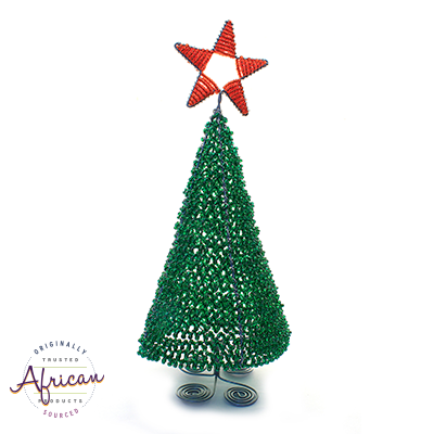 Beaded 3D Christmas Tree (Red)
