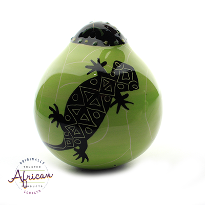 Ceramic Christmas Ball Decoration Green Lizard