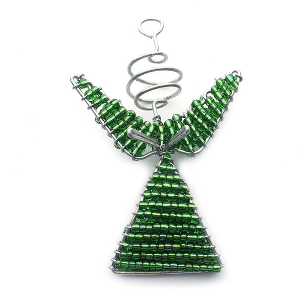 Beaded Christmas Angels (Green)