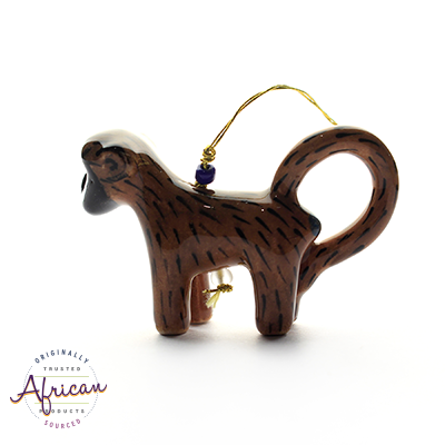Ceramic Christmas Decoration Baboon