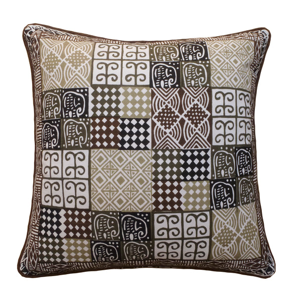 Kudhinda Cushion Cover 40x40cm – Patchwork (Charcoal)