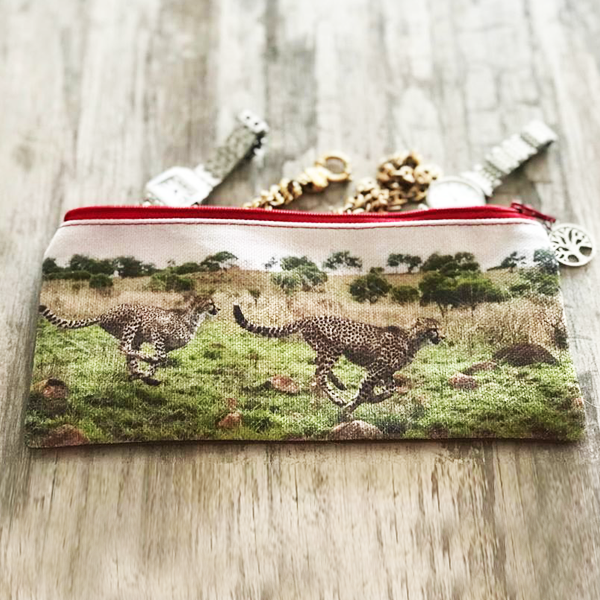 Stationery Bag/Pencil Case - Cheetahs (Sisters)