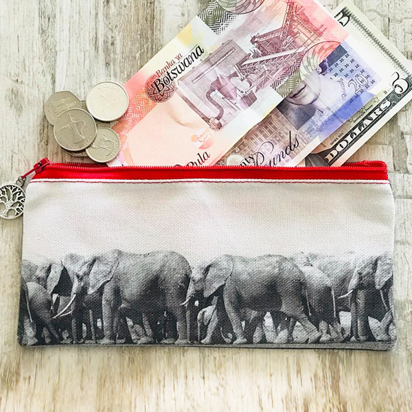 Stationery Bag/Pencil Case - Elephants (The Herd)