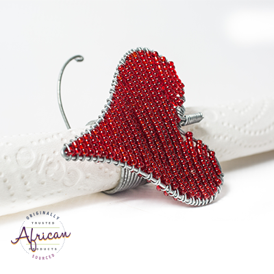 Valentine Beaded Serviette Rings