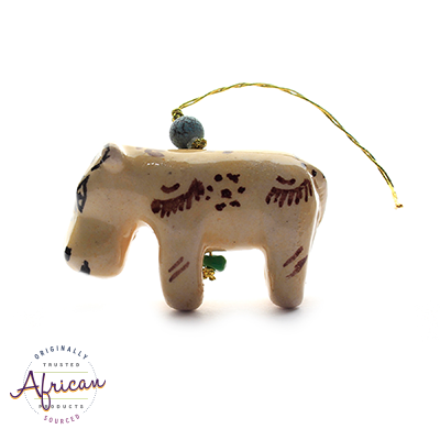 Ceramic Christmas Decoration Hippo