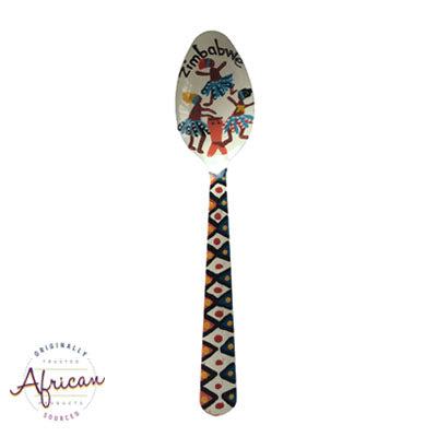 Painted Teaspoons - Fridge Magnet: Dancing Warriors