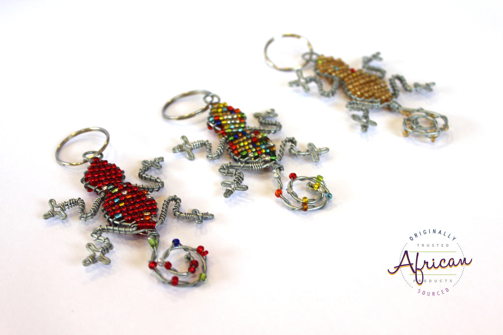 Beaded Key Chain - Gecko/Lizard