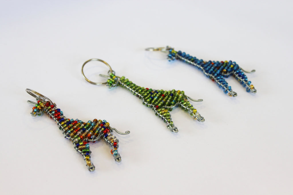 Beaded Key Chain - Giraffe