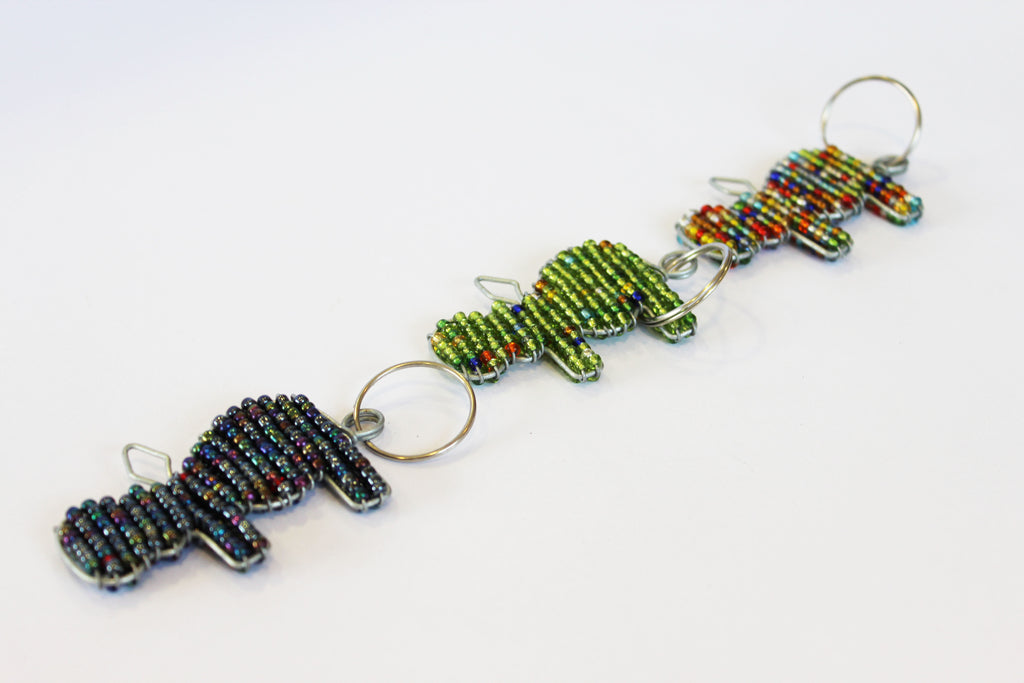 Beaded Key Chain - Hippo