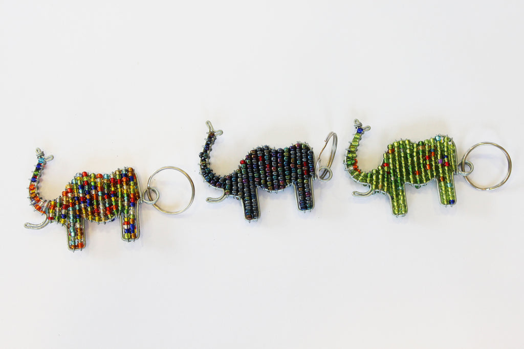 Beaded Key Chain - Elephant