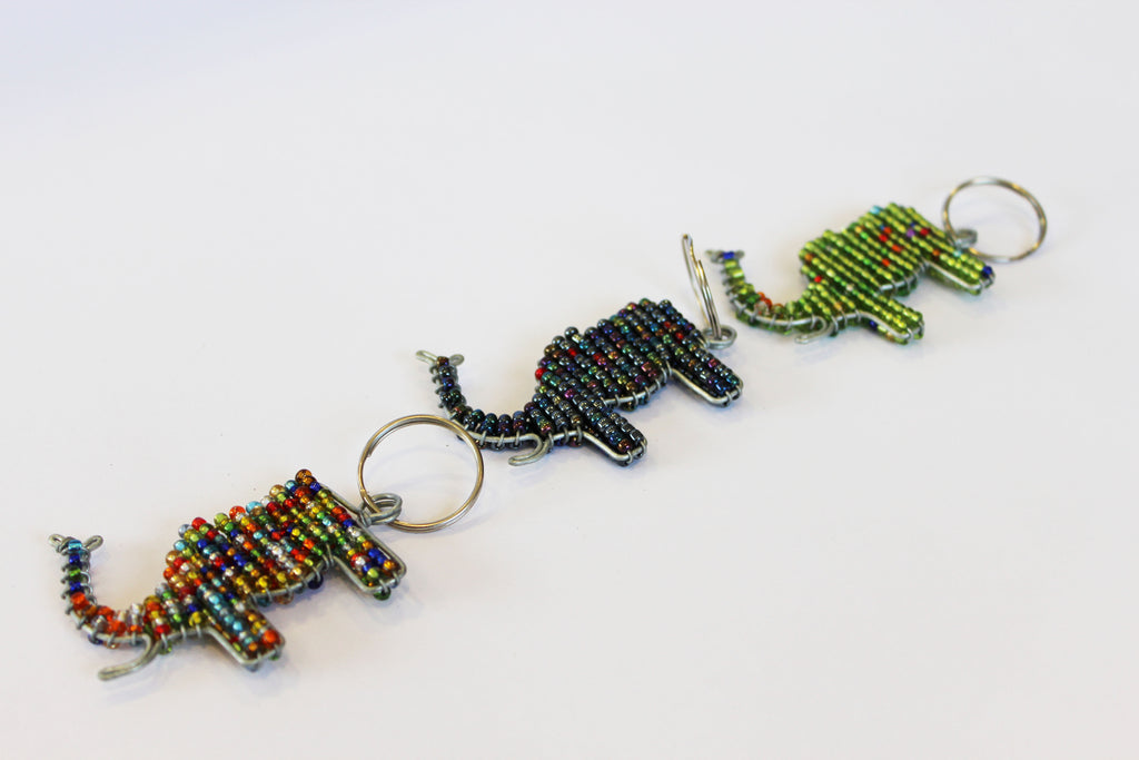 Beaded Key Chain - Elephant