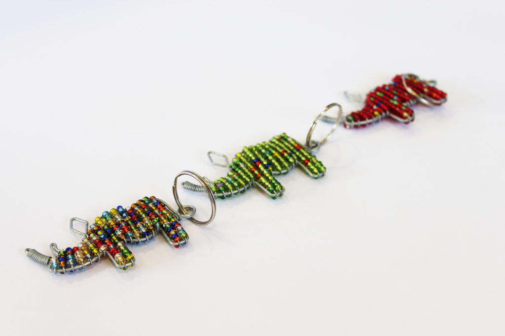 Beaded Key Chain - Rhino