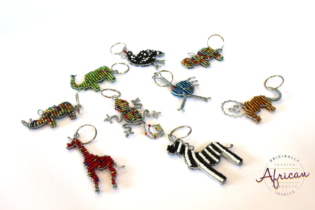 Beaded Key Chain - Gecko/Lizard