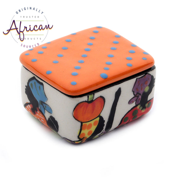 Ceramic Rectangular Trinket Box Shashi