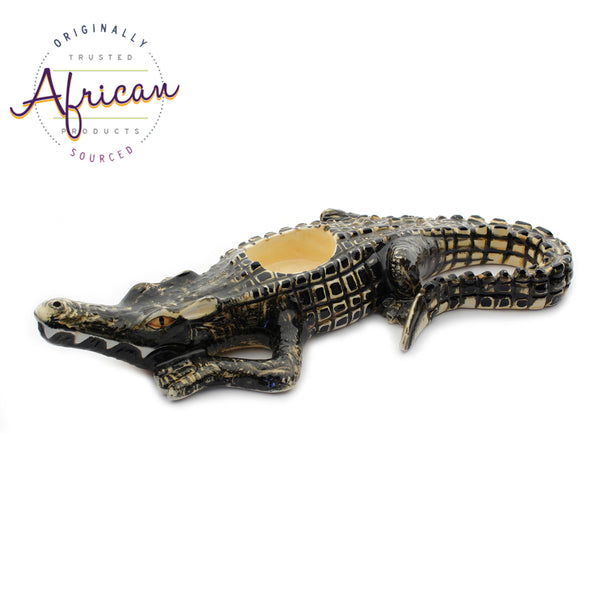 Ceramic 3D Tealight Candle Holder - Crocodile