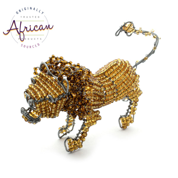 Beaded Mini-Animals - Lion figurine