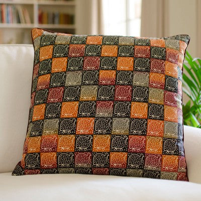 Kudhinda Cushion Cover 50x50cm –  Guinea Fowl (Naturals)