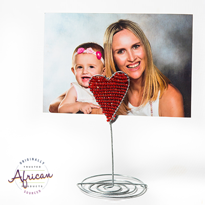 Valentine Beaded Heart Paper Stand
