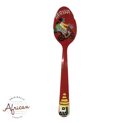 Painted Teaspoons - Fridge Magnet: Bike Ride