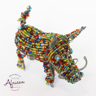 Beaded Mini-Animals - Warthog figurine