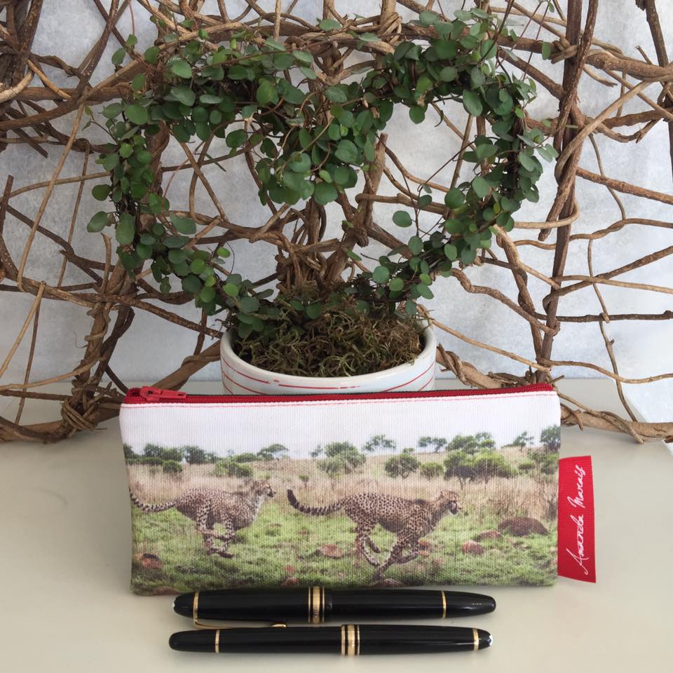 Stationery Bag/Pencil Case - Cheetahs (Sisters)