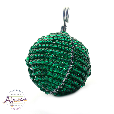 Beaded Christmas Ball Small (Green)