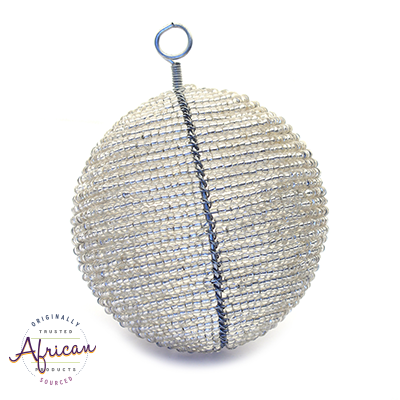 Beaded Large Christmas Balls (Gold)