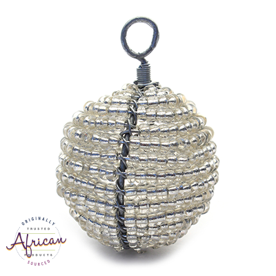 Beaded Christmas Ball Small (Red)