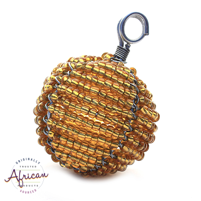 Beaded Christmas Ball Small (Gold)