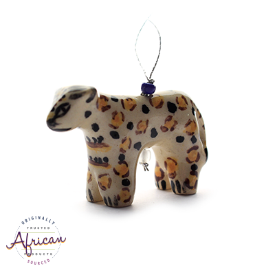 Ceramic Christmas Decoration Cheetah