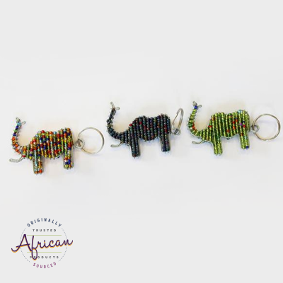 Beaded Key Chain - Elephant