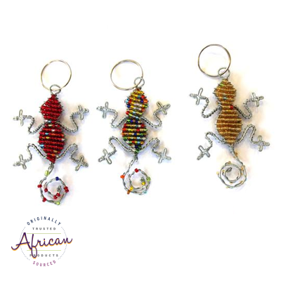 Beaded Key Chain - Gecko/Lizard