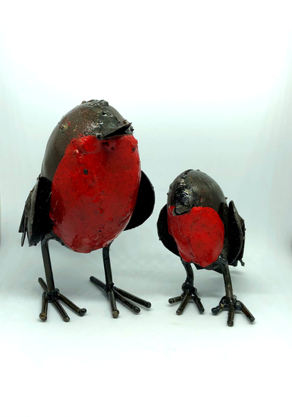 Recycled Metal Red Robin (Large + Small)