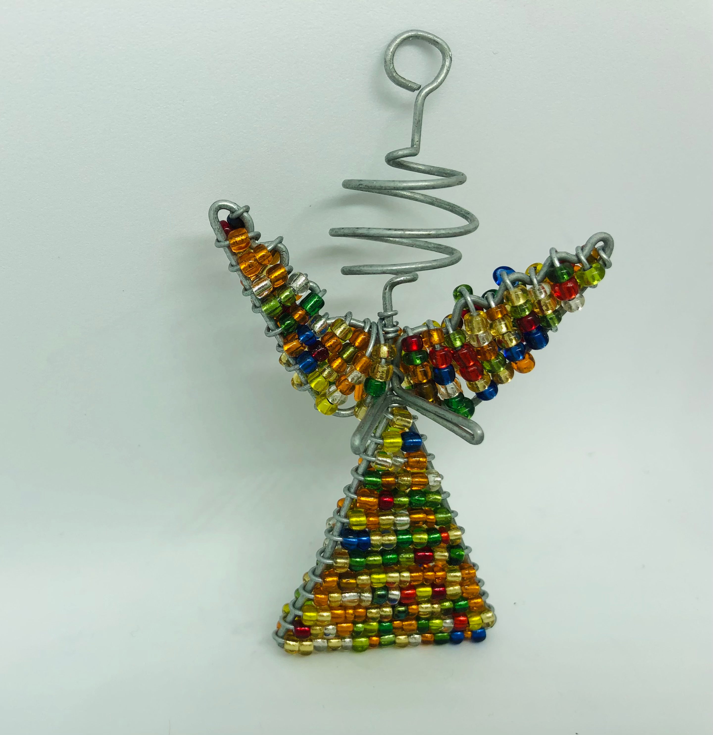 Beaded Wire Christmas Tree Ornament