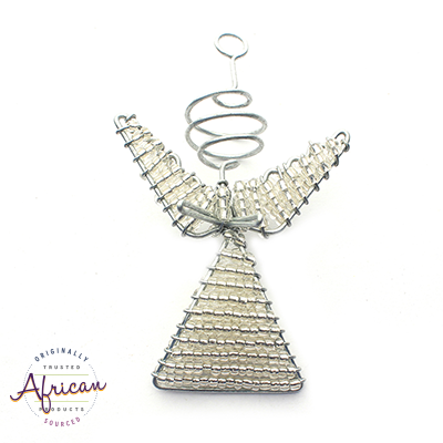 Beaded Christmas Angels (Silver)